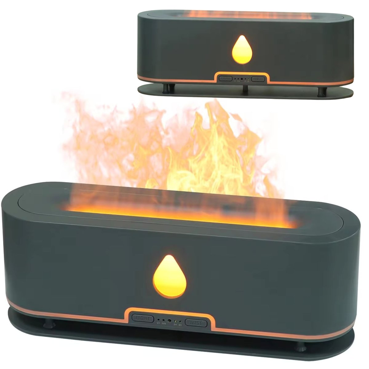 DYFUZOR Ultradźwiękowy ZAPACHOWY LED PŁOMIENIE OGIEŃ 4 Tryby TIMER + Pilot