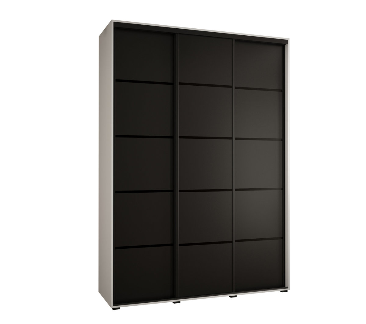 Szafa przesuwna wysoka Davos 4 170 gł. 45 biały + czarny + czarny