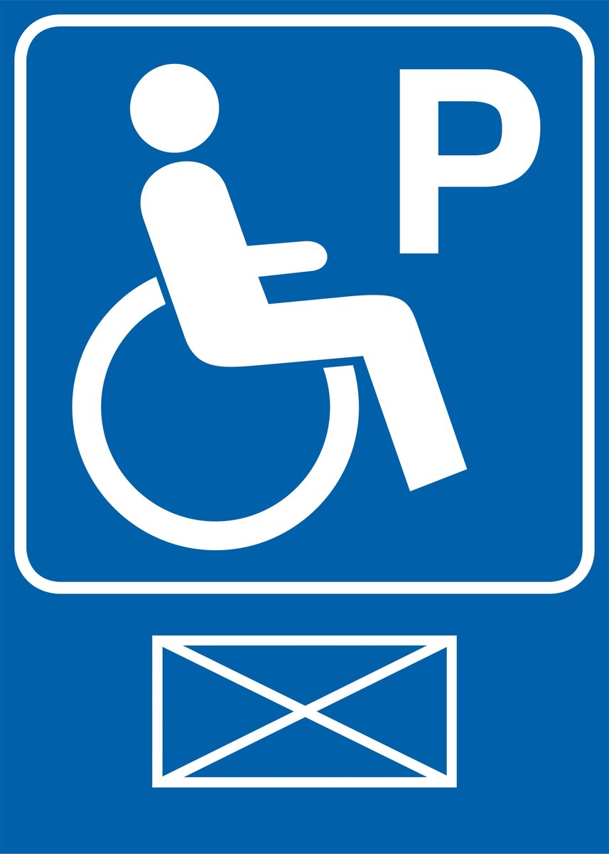 Tablica Parking dla niepełnosprawnych - koperta 25x35cm PCV 3mm