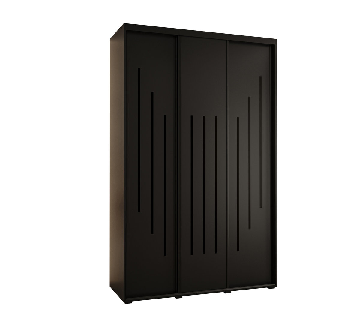 Szafa przesuwna wysoka Davos 8 150 gł. 60 czarny + czarny + czarny / Abiks Meble