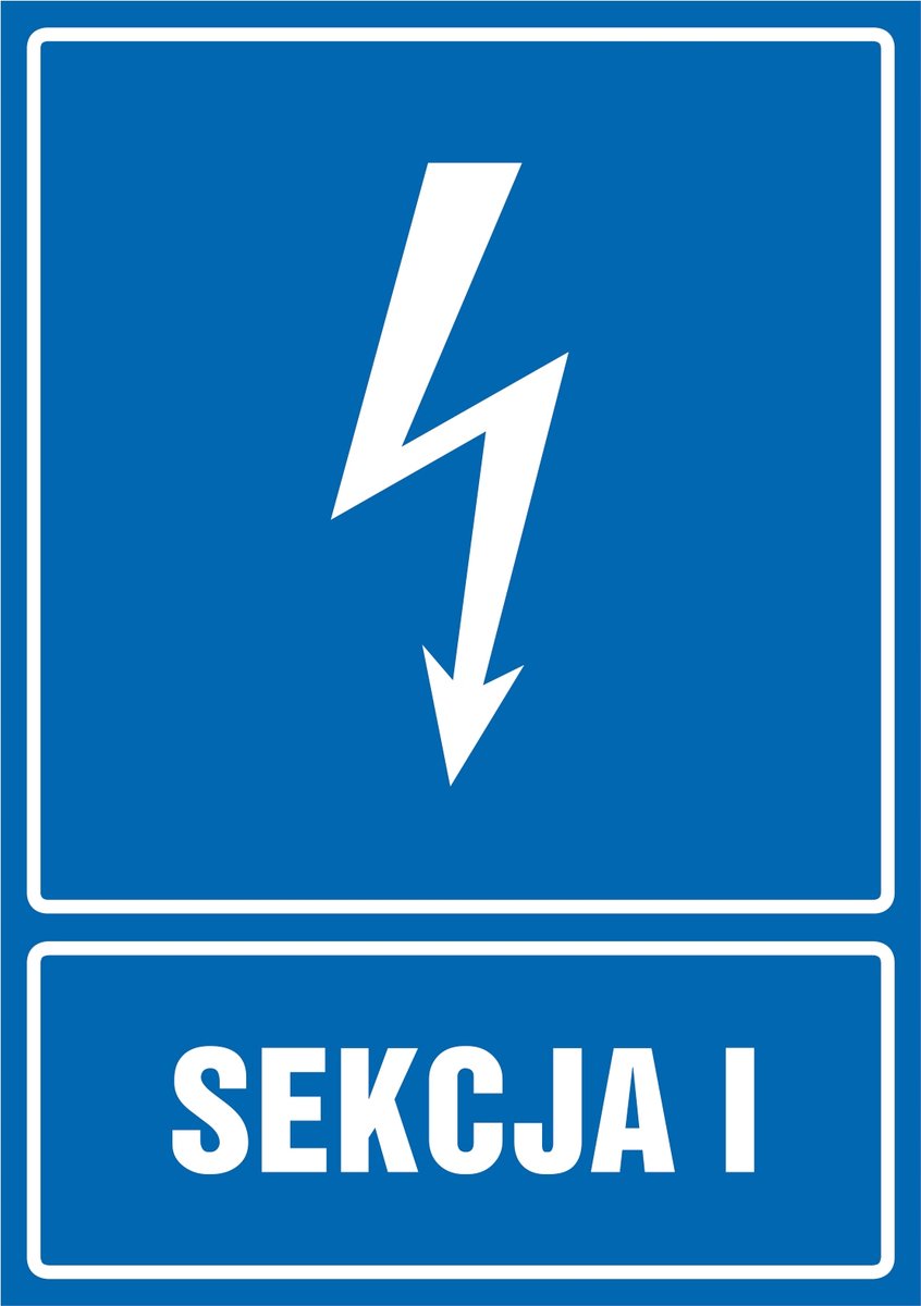 Tabliczka Sekcja 1 30x42cm PCV 3mm