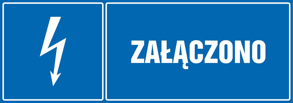 Naklejka pozioma: Załączono 21x60cm