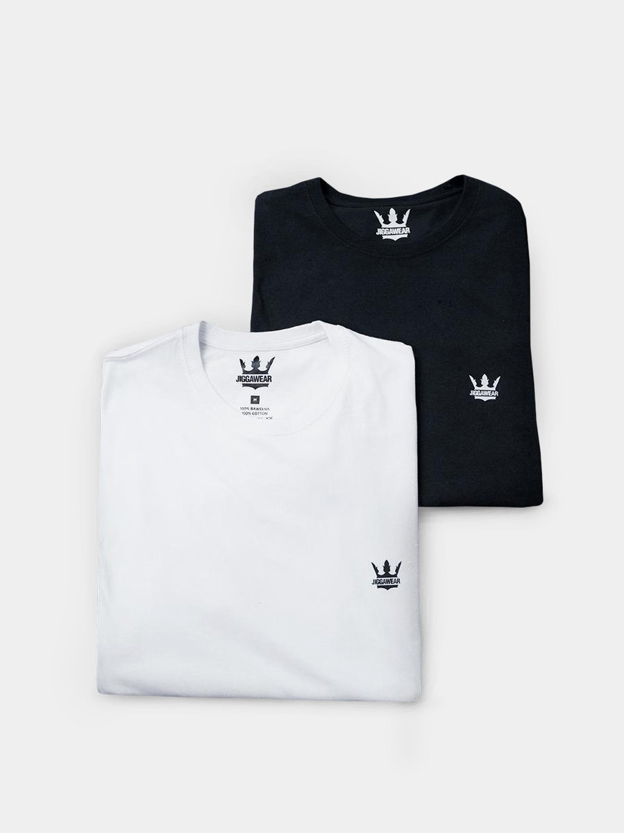 Zestaw 2 T-Shirtów Jigga Wear Mini Crown Czarna / Biała M