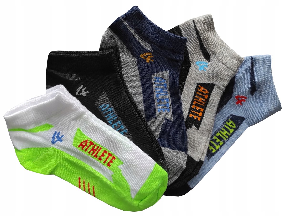 Skarpety Chłopięce Bawełna Sportowe 5-PAR 23-26