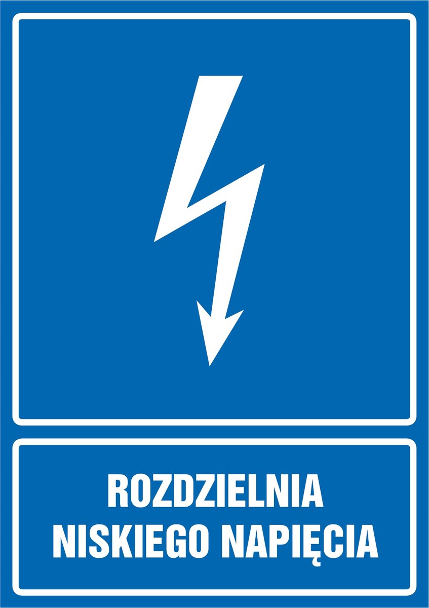 Tabliczka Rozdzielnia niskiego napięcia 30x42cm PCV 3mm
