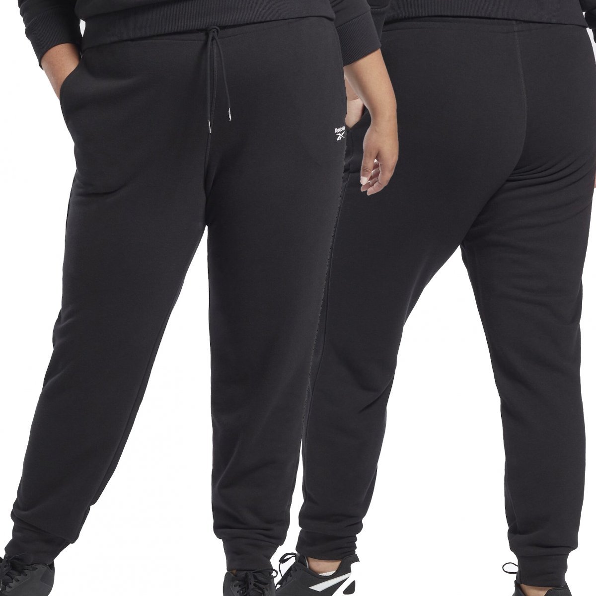 Reebok damskie spodnie dresowe czarne plus size H52251 4XL