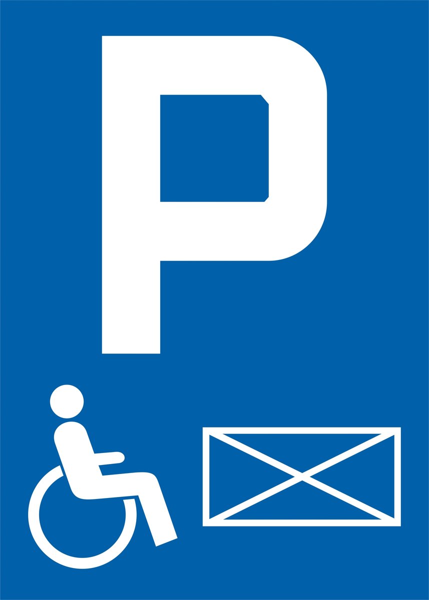 Tablica Parking dla niepełnosprawnych - koperta 25x35cm PCV 3mm