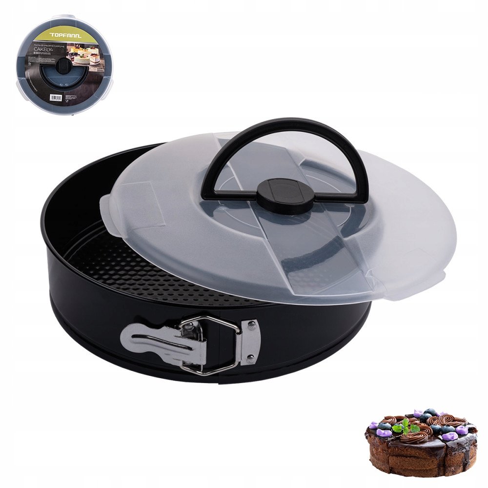 FORMA blacha DO PIECZENIA non-stick okrągła Z POKRYWĄ 26 cm Topfann