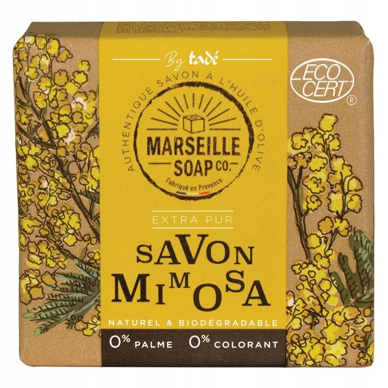 Mydło marsylskie Mimoza Extra Pur certyfikat Cosmos Natural 100g Tade