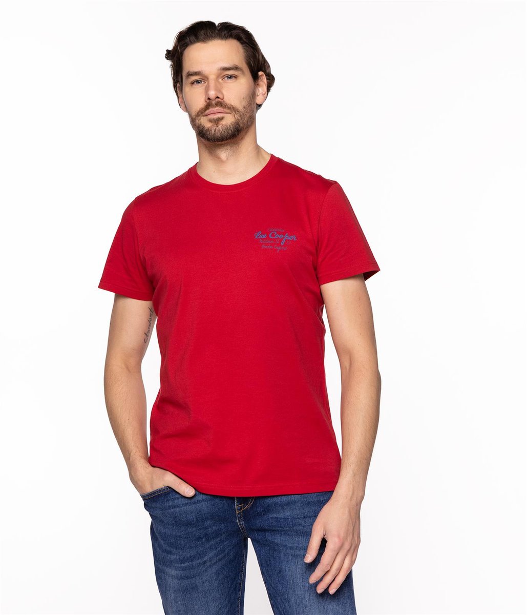 T-shirt z nadrukiem BRAND10 2410 RED-XXL