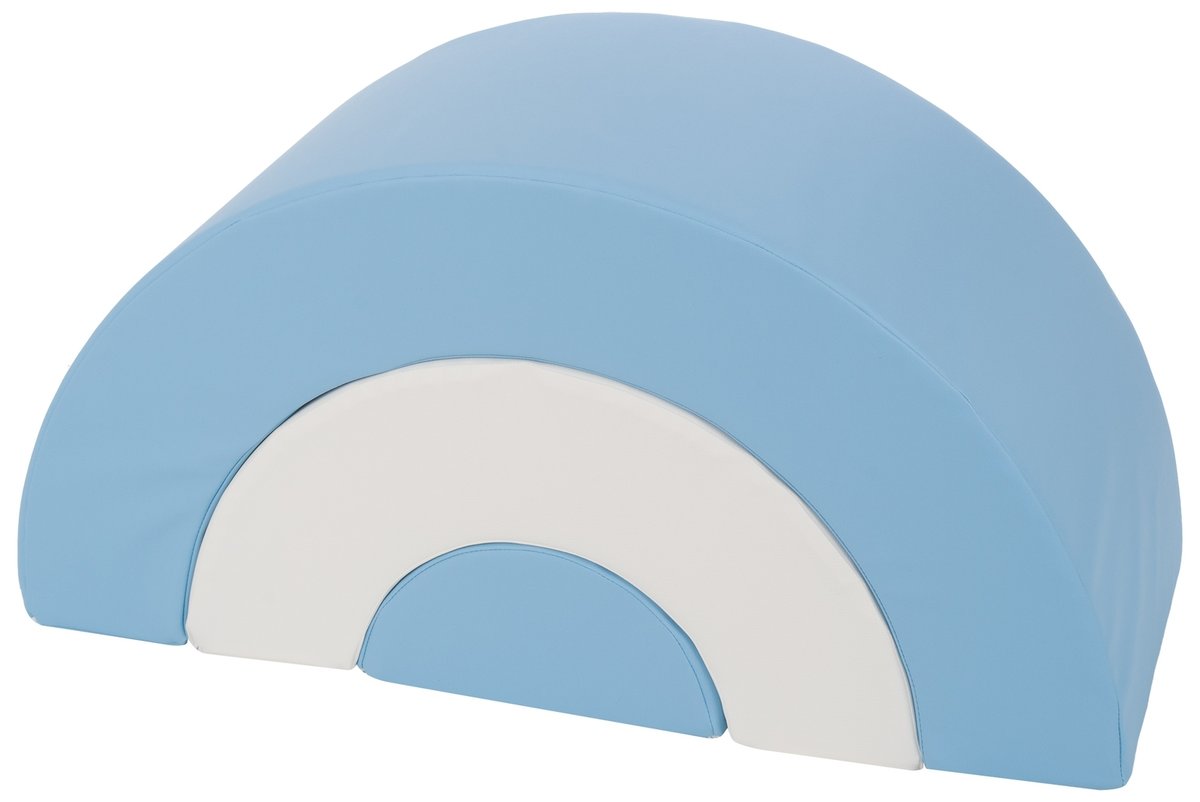 Zestaw 3 klocków piankowych Mini Tęcza (biały, pudrowy niebieski/baby blue)