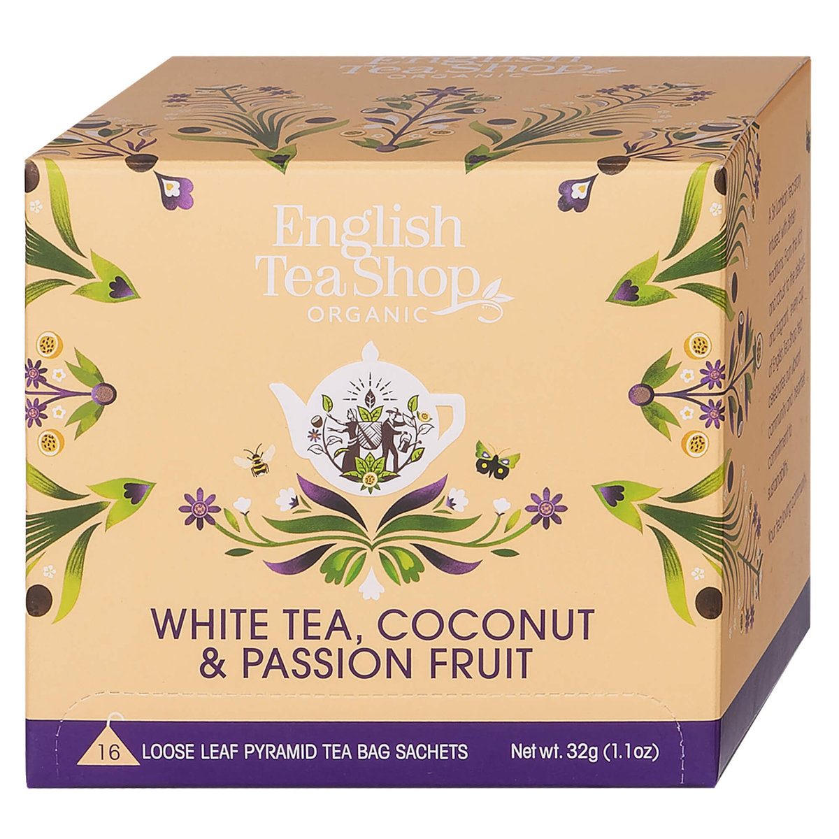 Premium White Tea Coconut & Passion Fruit – 16 piramidek w kopertkach