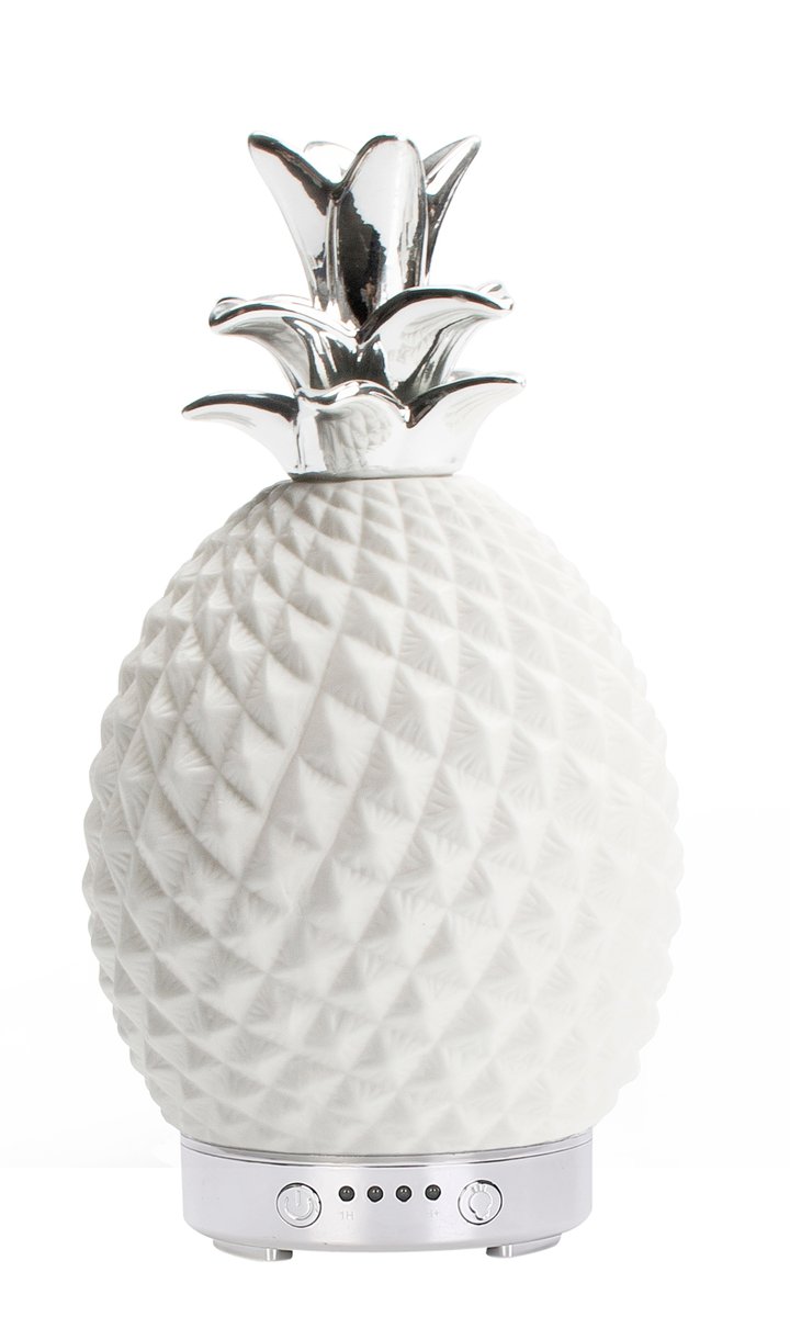 DYFUZOR ZAPACHOWY Nawilżacz Ananas AROMATERAPIA LED 7 kolorów CERAMICZNY