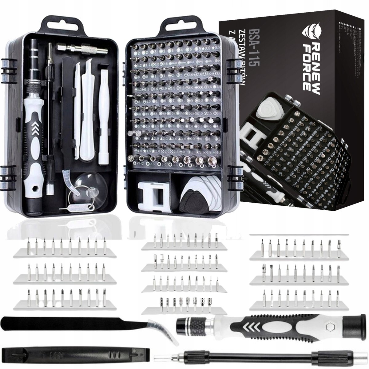 ZESTAW ŚRUBOKRĘTÓW PRECYZYJNYC WKRĘTAKÓW KOŃCÓWEK