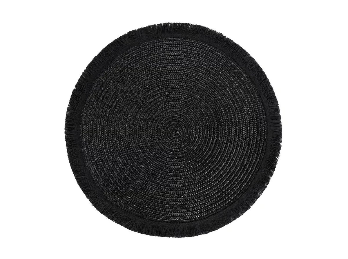 Mata na stół okrągła 38 cm Hawai czarna