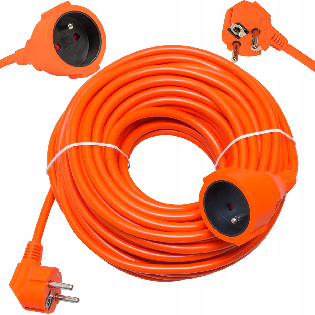 PRZEDŁUŻACZ OGRODOWY DO LAMPEK KOSIARKI BUDOWLANY GRUBY SZNUR 2x1,5mm 50m