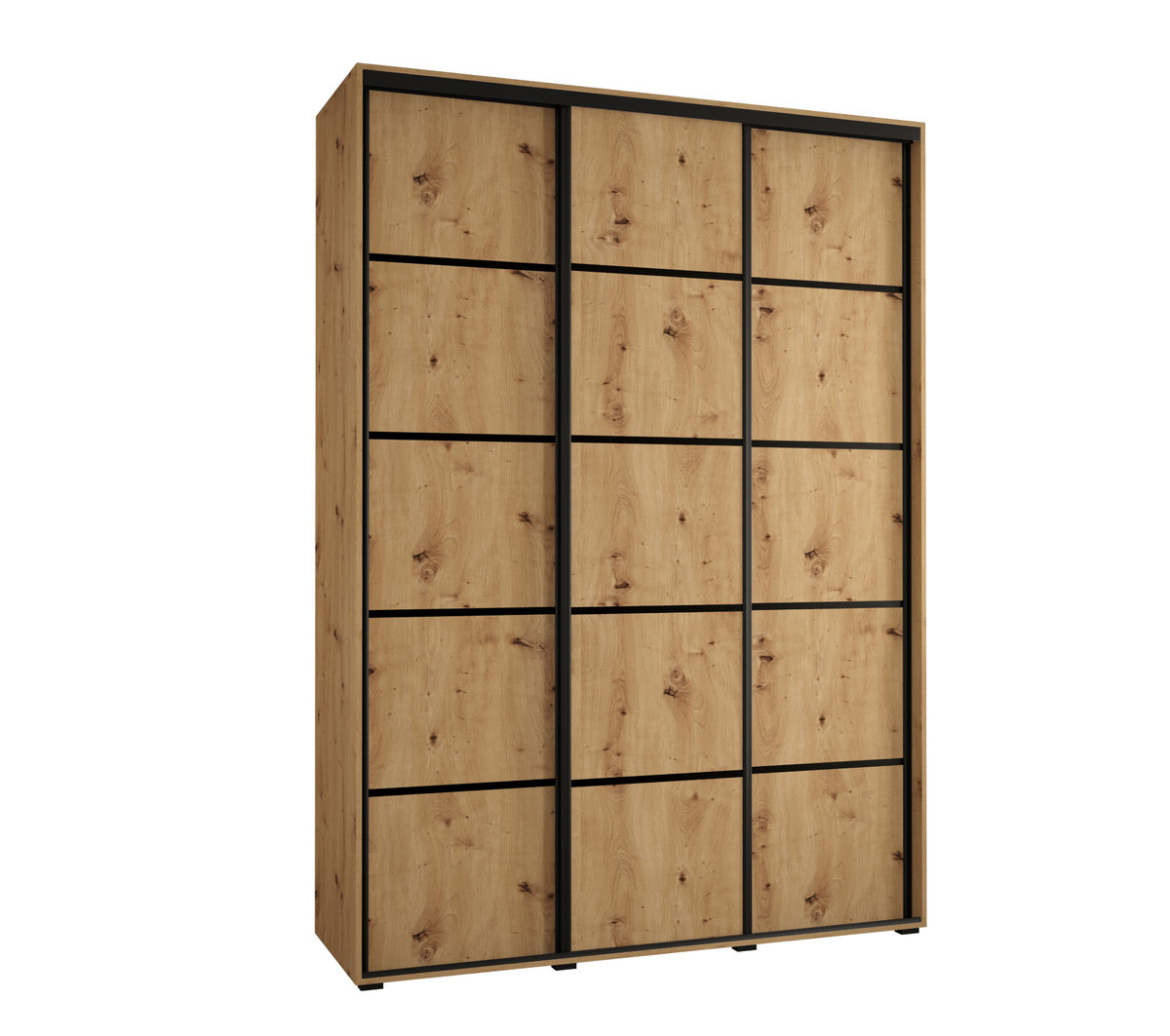 Szafa przesuwna wysoka Davos 4 180 gł. 45 artisan + artisan + czarny