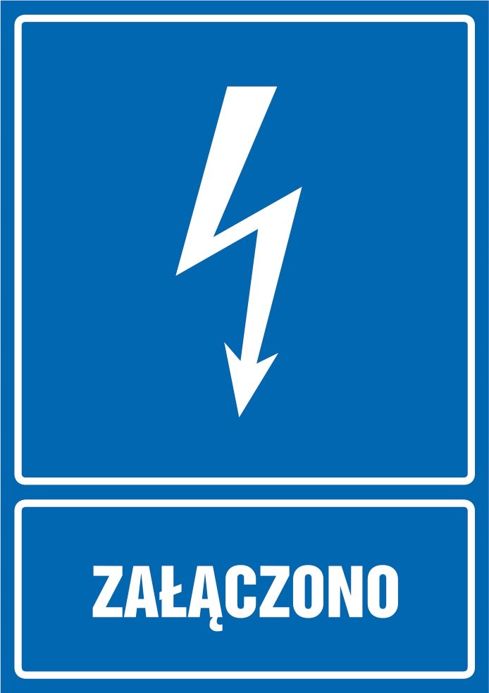 Naklejka Załączono 30x42cm
