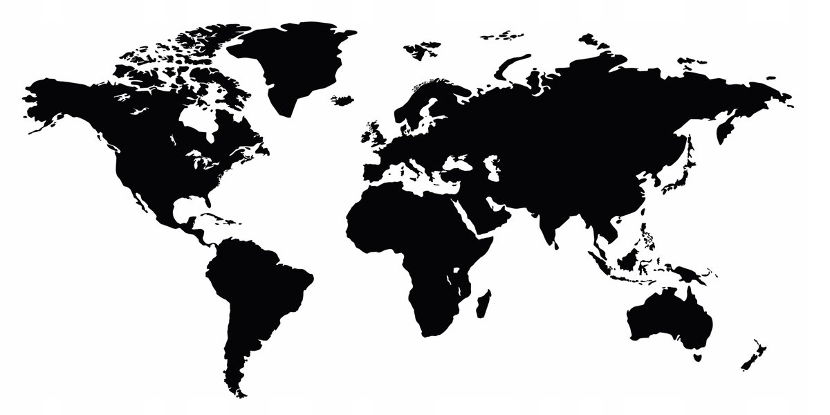 Naklejka ścienna na ścianę Mapa Świata naklejki / Centrum Naklejek