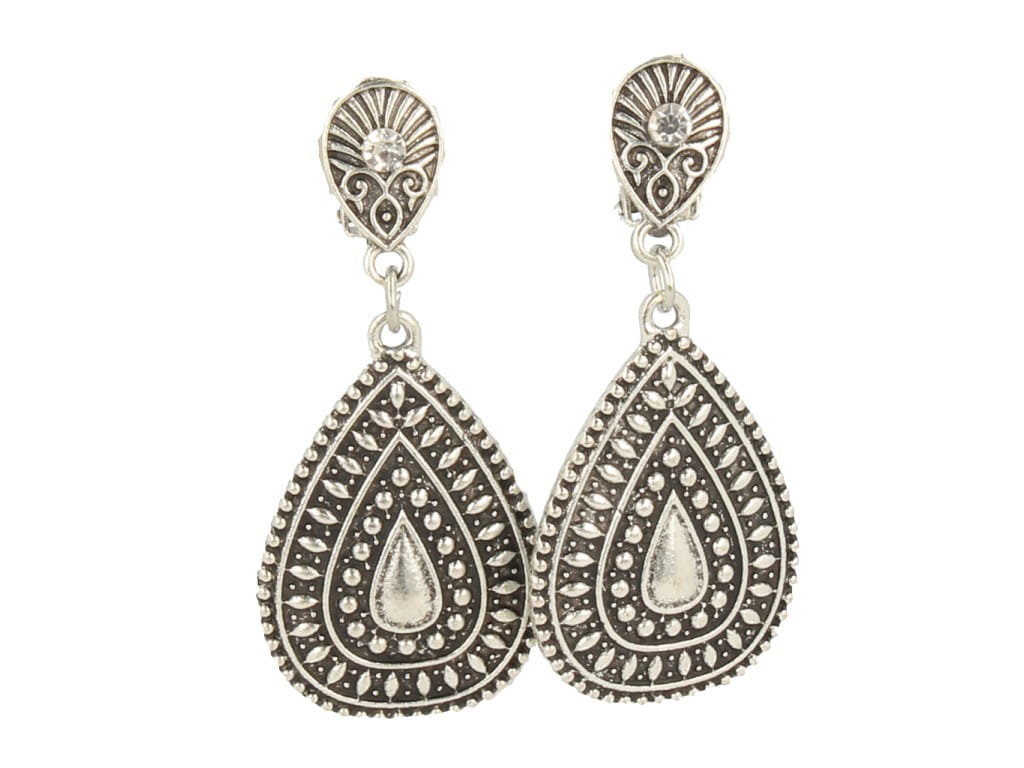 Klipsy do uszu srebrne wiszące