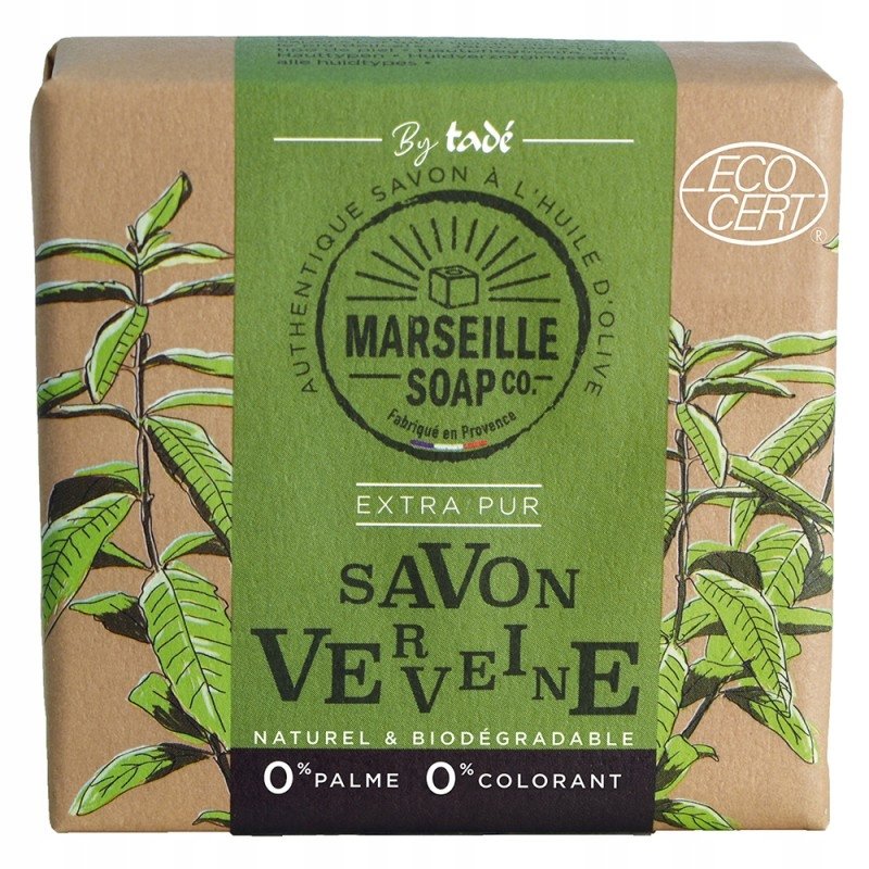 Mydło marsylskie Werbena Extra Pur certyfikat Cosmos Natural 100g Tade
