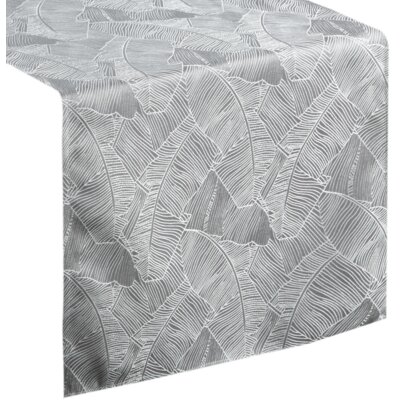 Bieżnik EUROFIRANY Isla 40 x 140 cm Srebrno-biały