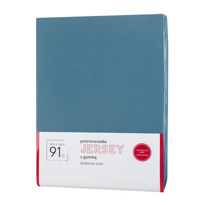 Eurofirany B.B. CHOCZYŃSCY SPÓŁKA JAWNA Prześcieradło z Gumką Jersey D91 180x200 w.30 C.Niebieski 5903571093561