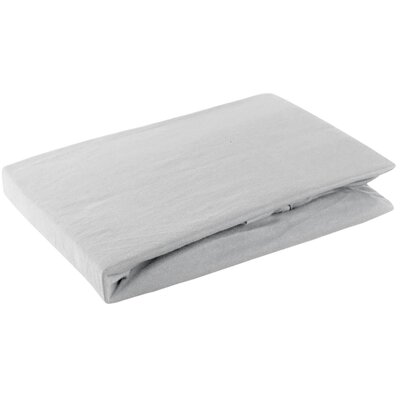 Prześcieradło EUROFIRANY Jersey D91 z gumką 240 x 220 cm Jasnoszary
