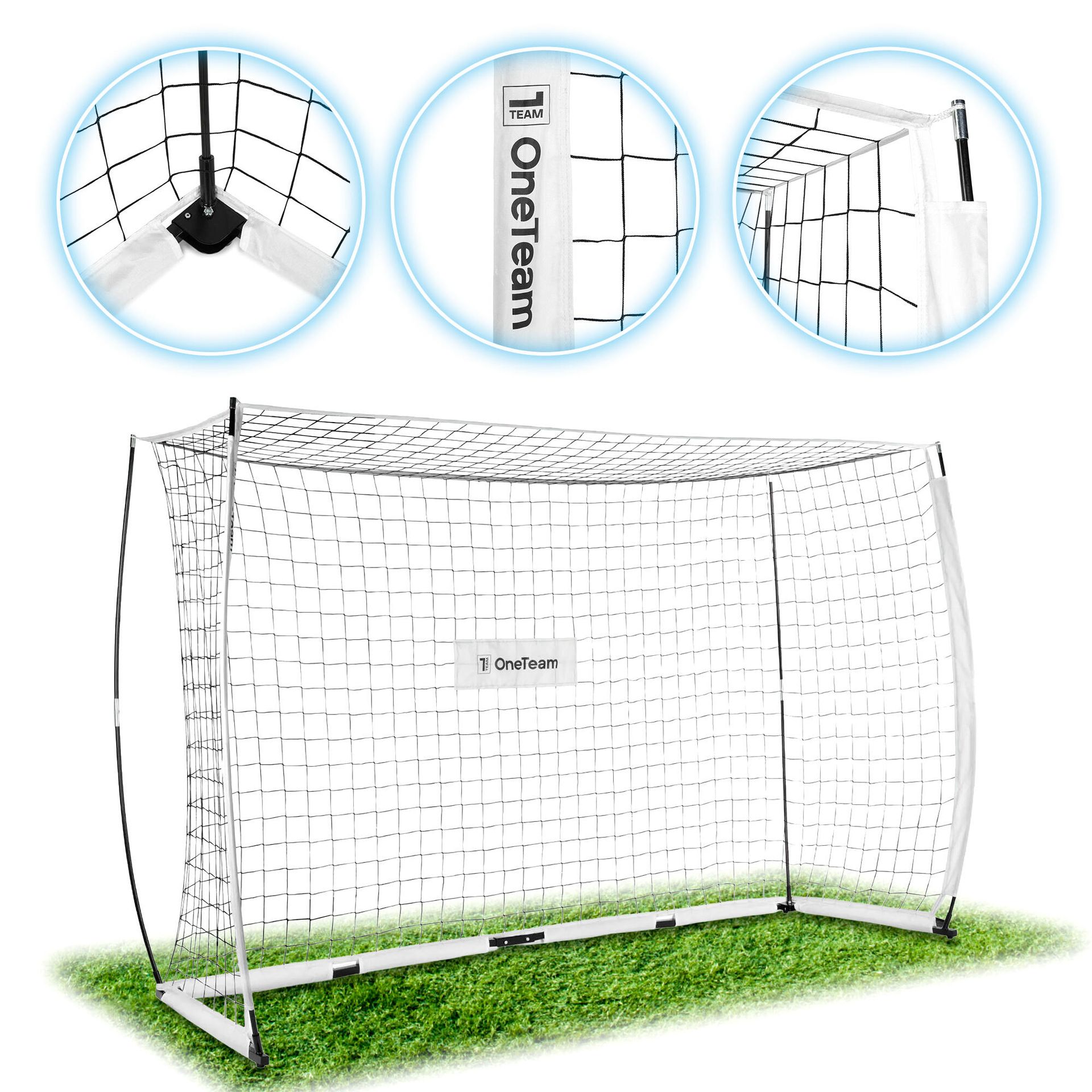 Bramka do piłki nożnej OneTeam Flex Square OT-B4W006 300 x 200 cm biały WYSYŁKA W 24H 30 DNI NA ZWROT
