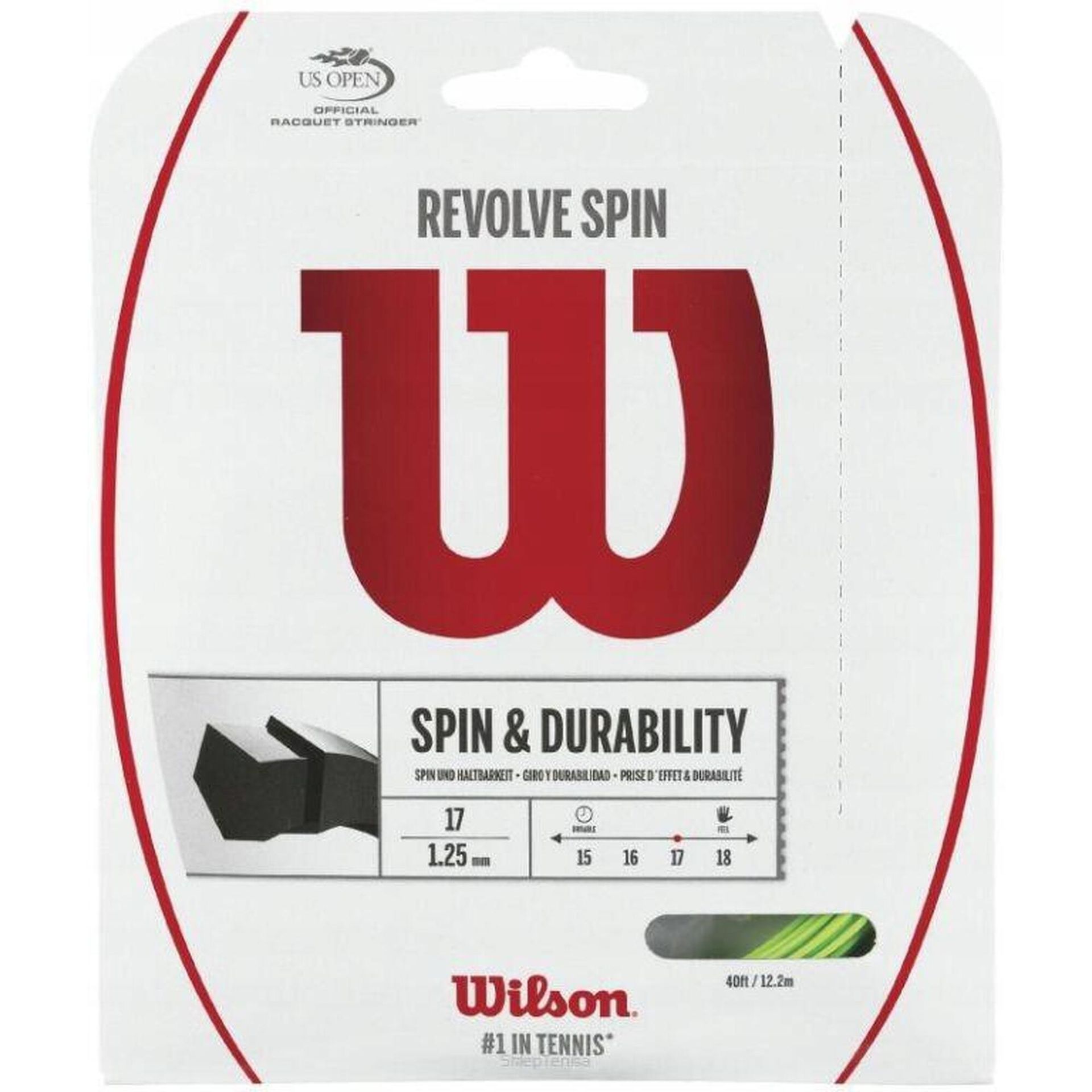 Naciąg tenisowy Wilson  Revolve Spin Green 1.30 mm