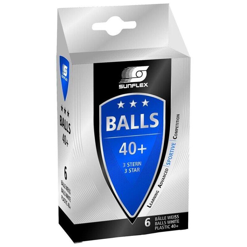 Piłeczki do tenisa stołowego SUNFLEX 3-Star Balls 6 szt. białe 23603