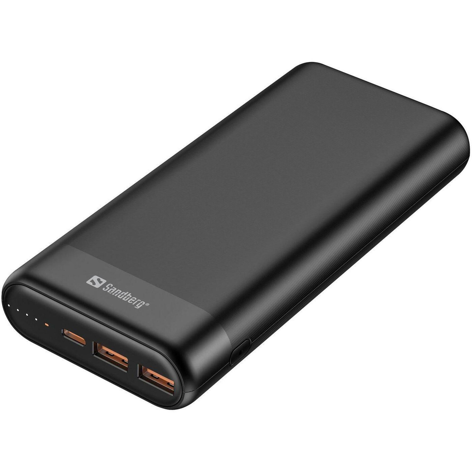 Sandberg Powerbank 20000 PD65W+2xQC3.0 Powerbank - Czarny - 20000 mAh 420-62