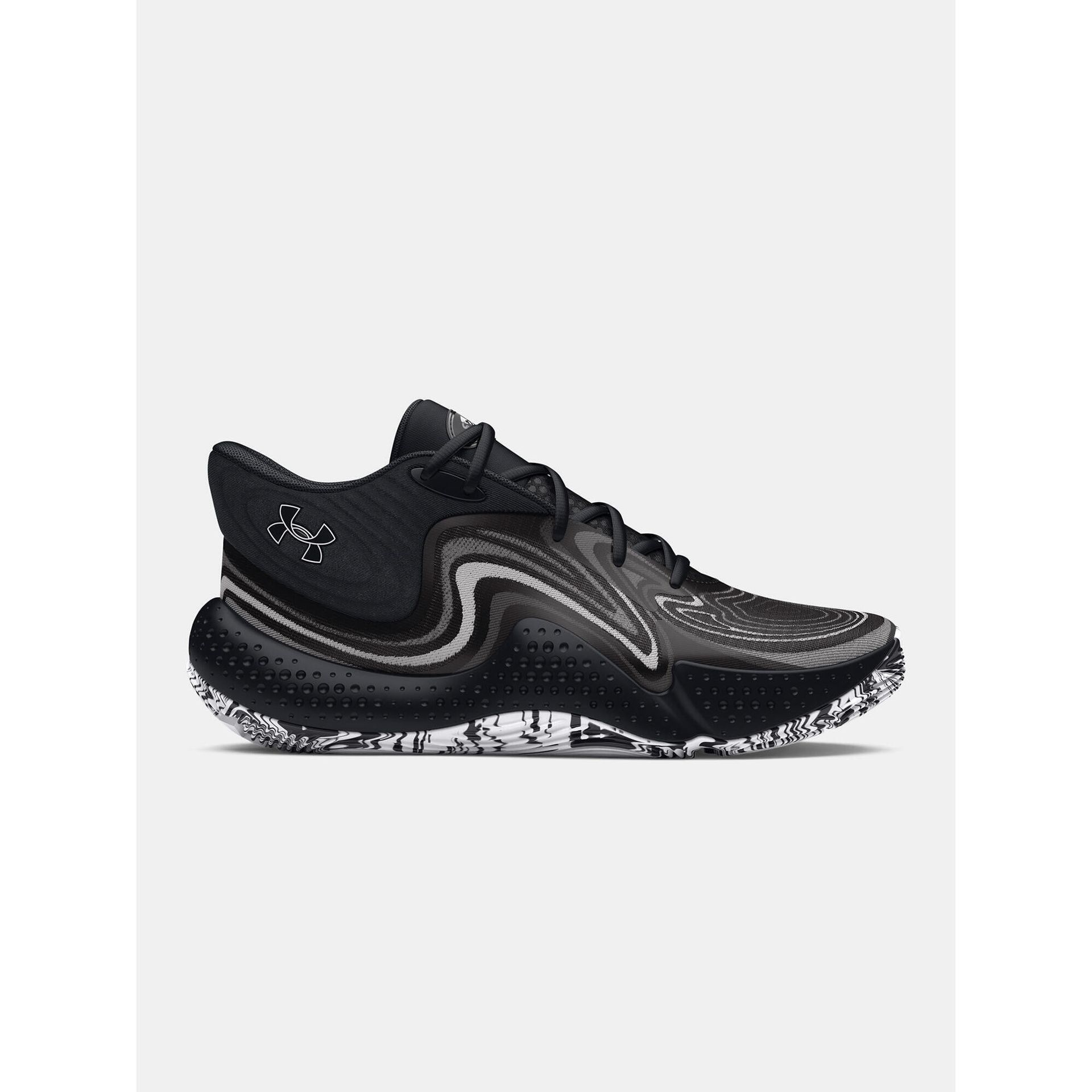 Buty do koszykówki uniseks Under Armour UA Spawn 6 Mid - czarne