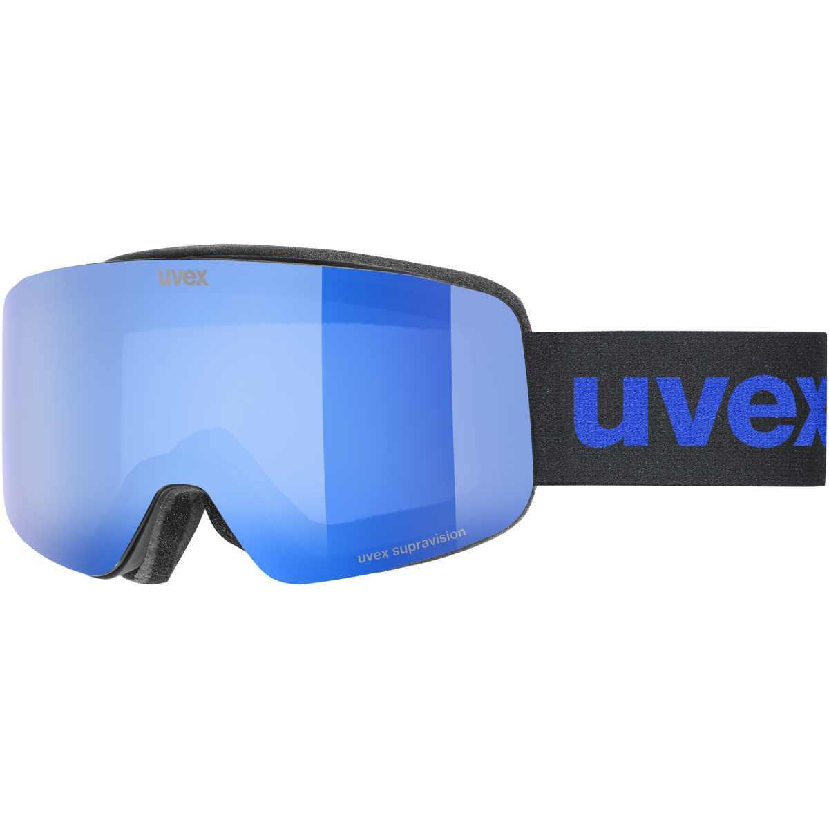 Uvex pwdr FM, gogle narciarskie, junior, czarny/niebieski