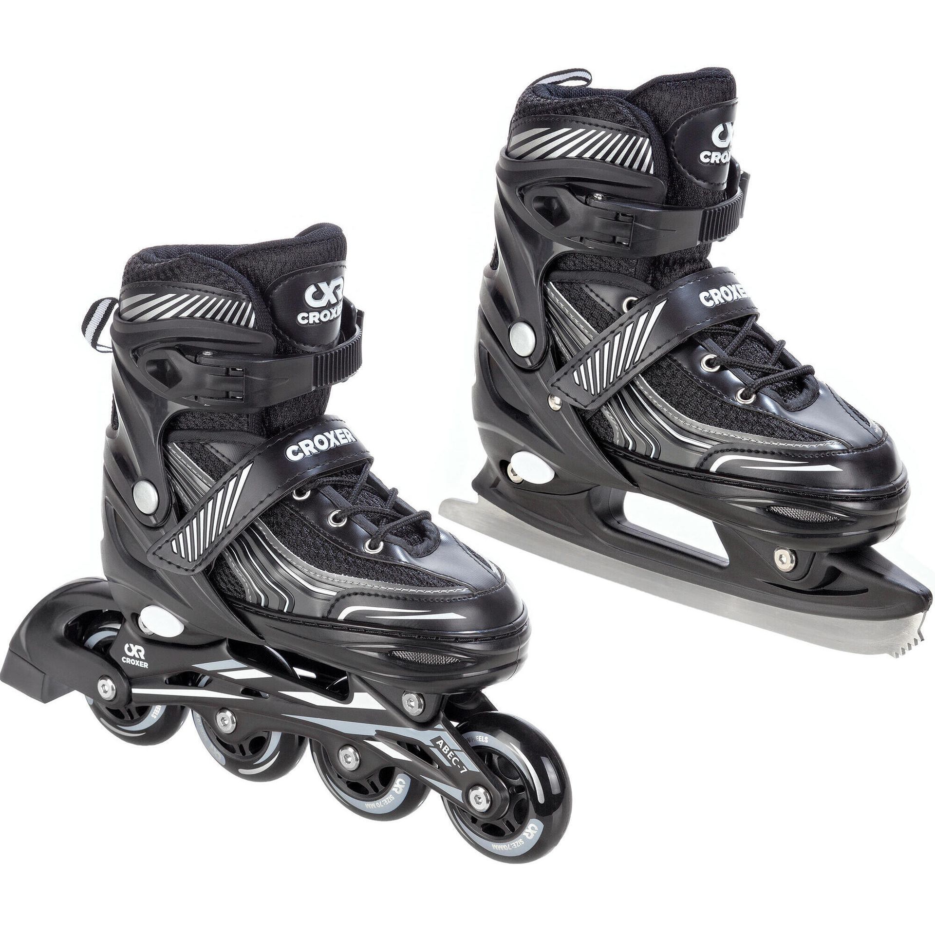 Rolki Łyżwy 2w1 Croxer Optima Black 35-38