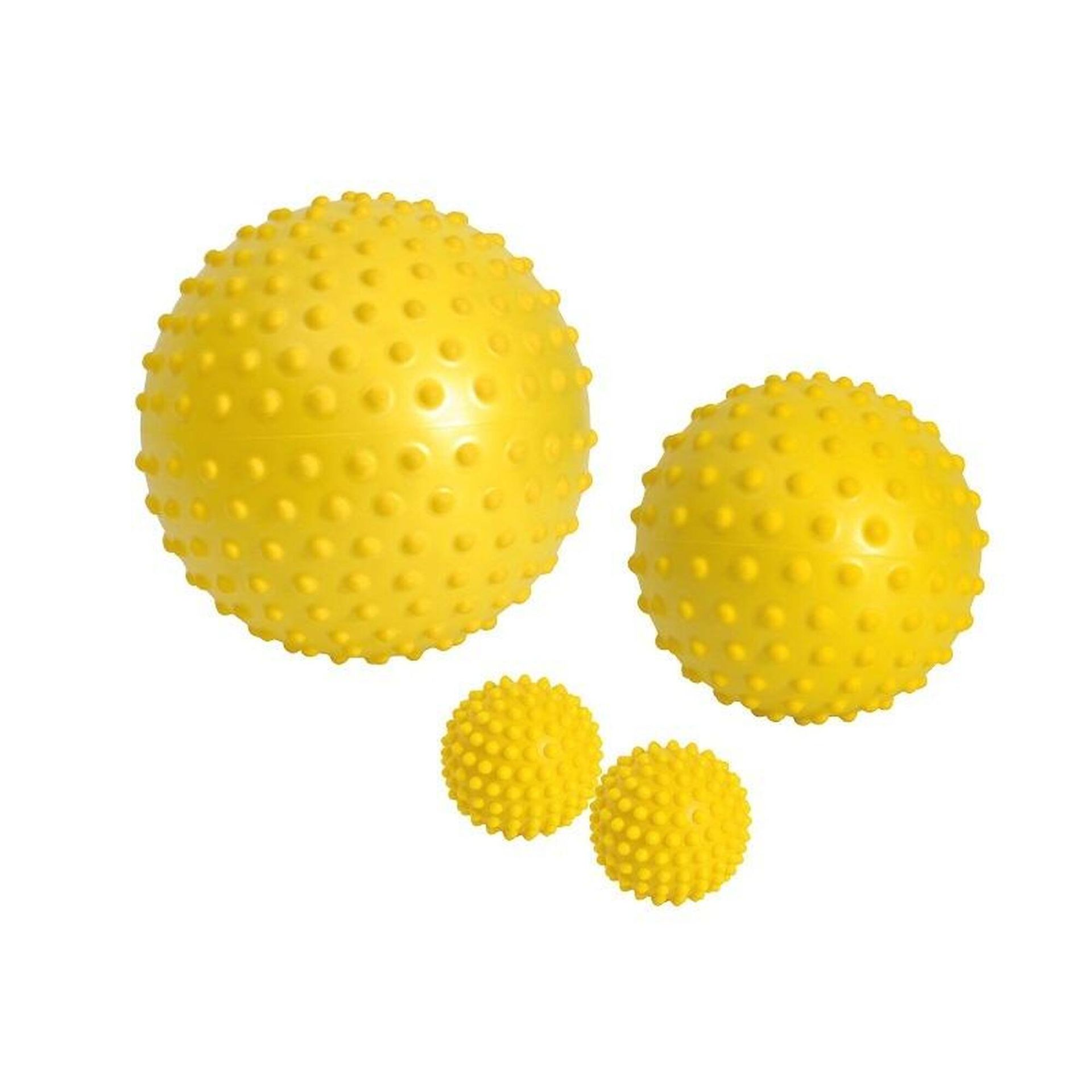 Sport-Tec Sensy-do masażu piłka piłka-jeż do masażu piłka strefy refleksyjne samodzielnego masażu Żółty,  20 cm 2089186