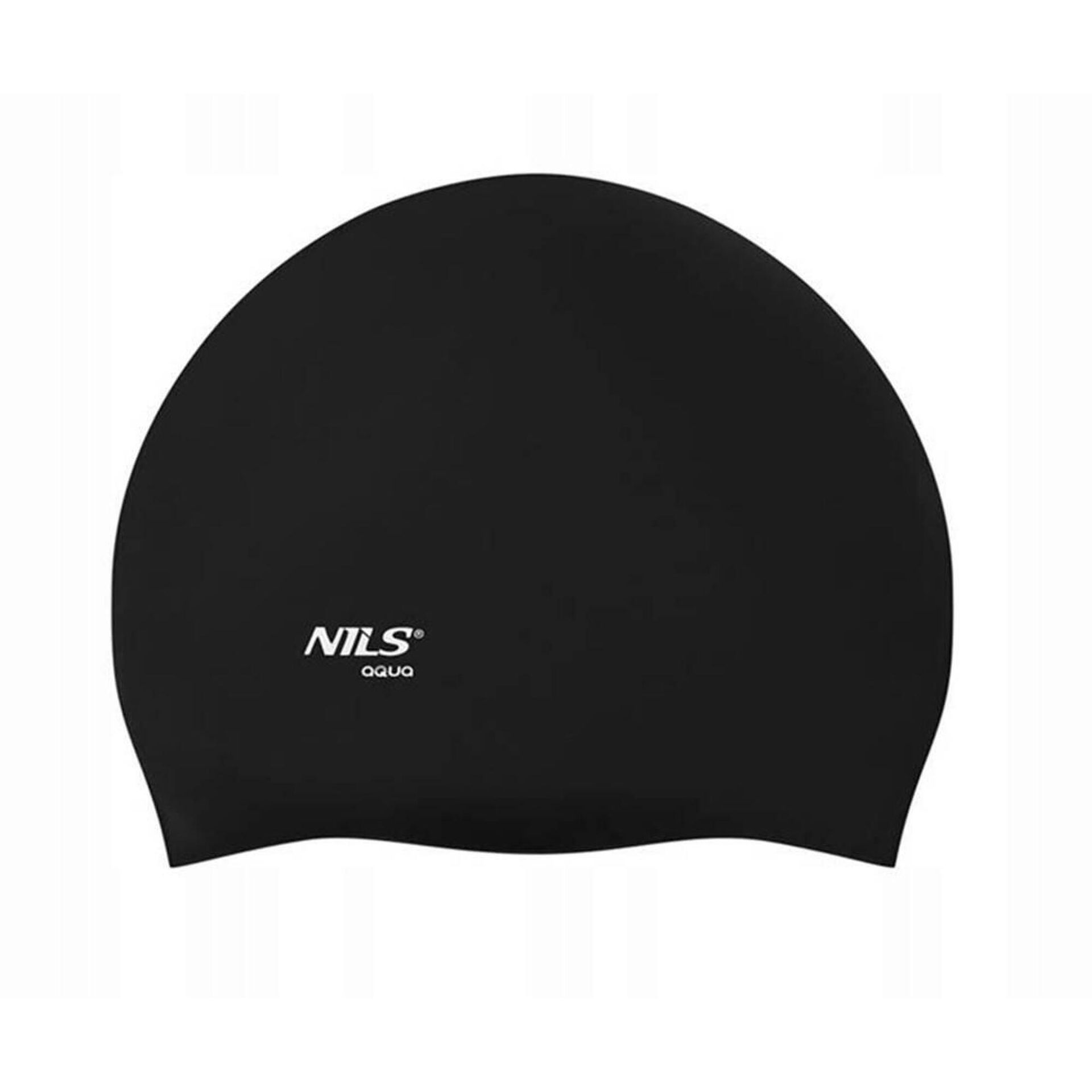 Czepek Silikonowy Nqc Bk01 Czarny Nils Aqua