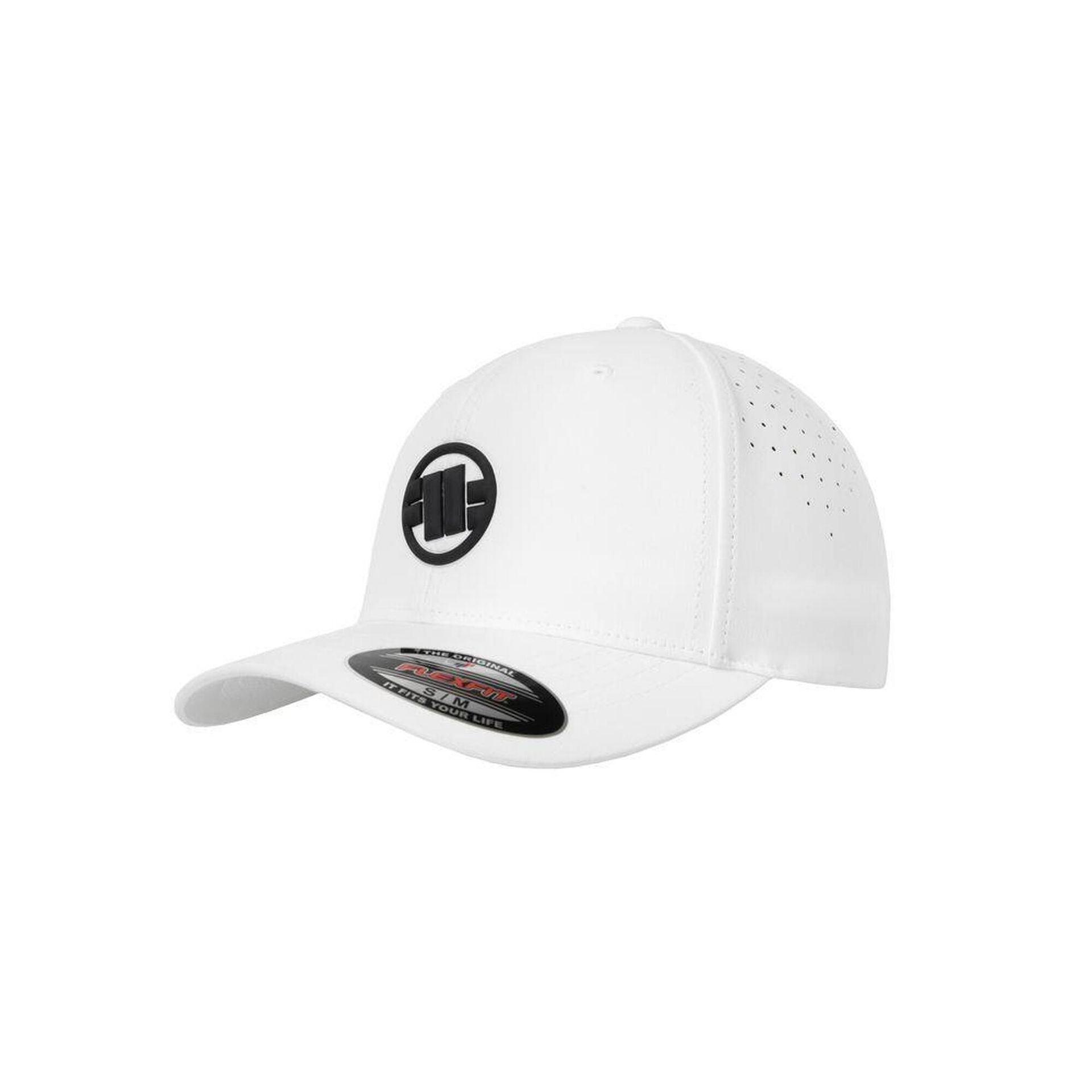 Czapka PITBULL Full Cap Logo Flexfit Tech '25 - Biała  L/XL