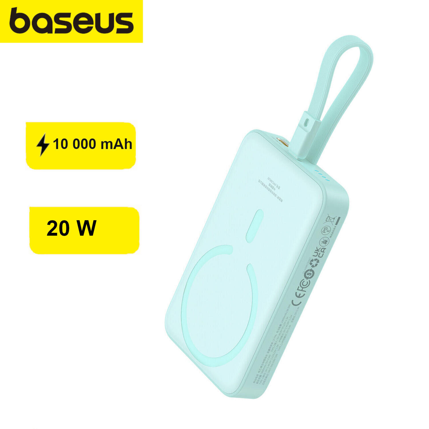 Baseus Magnetic Mini 10000mAh 20W MagSafe Miętowy