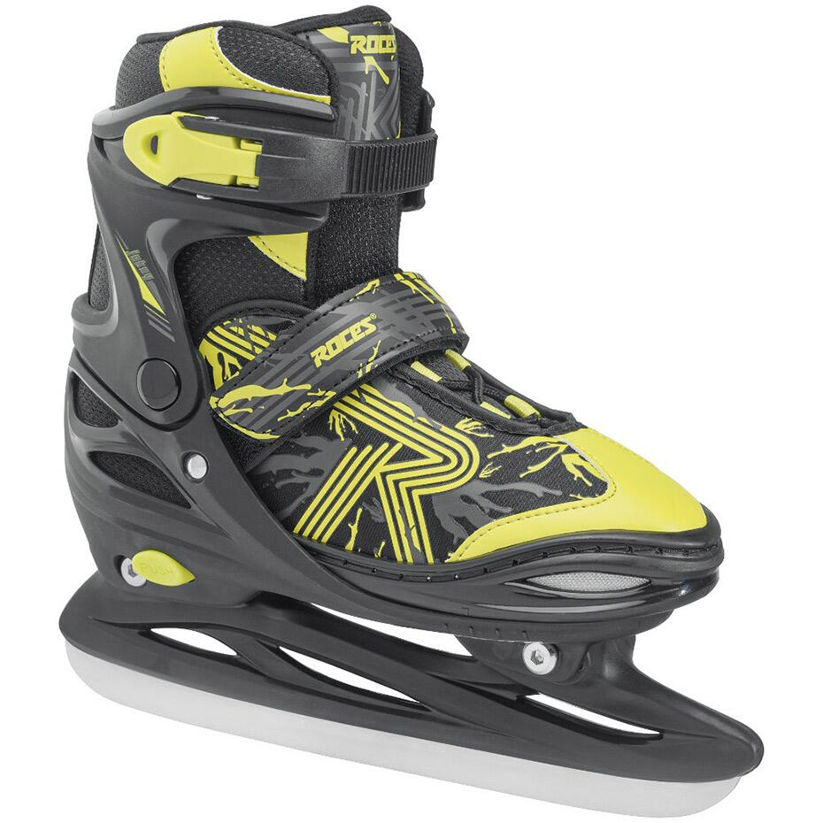 ROCES Łyżwy chłopięce JOKEY ICE 3.0 BOY, czarno-limonkowe, 34-37
