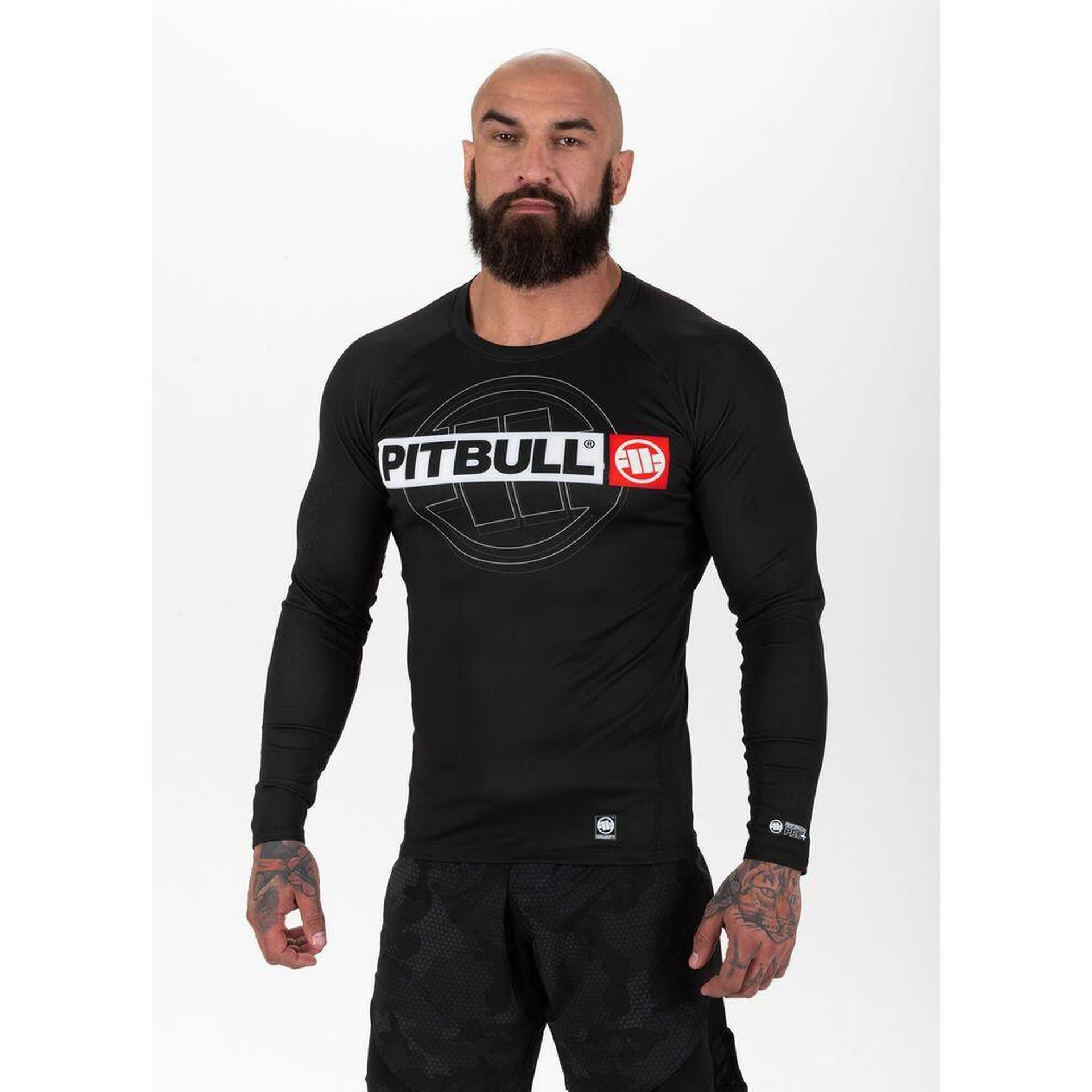 Longsleeve Rashguard Pit Bull Performance Pro plus Hilltop Sports - Czarny
