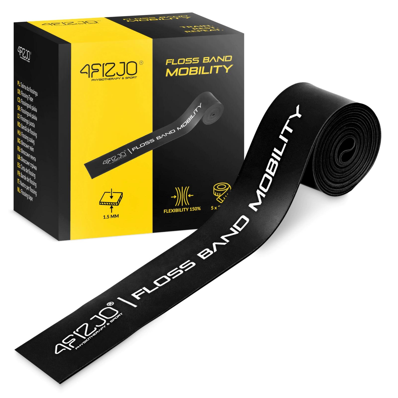 Guma Taśma Floss Band Czarna 1,5MM Flossband