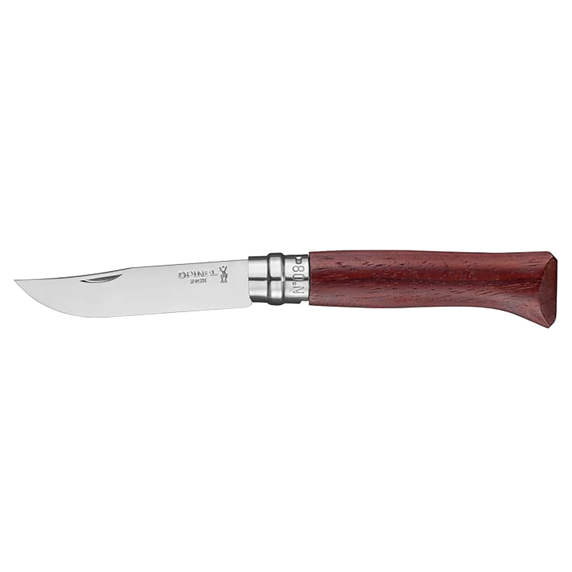 Opinel Luksusowa nóż, rozmiar 8, drewno, nierdzewny Bubinga 226086