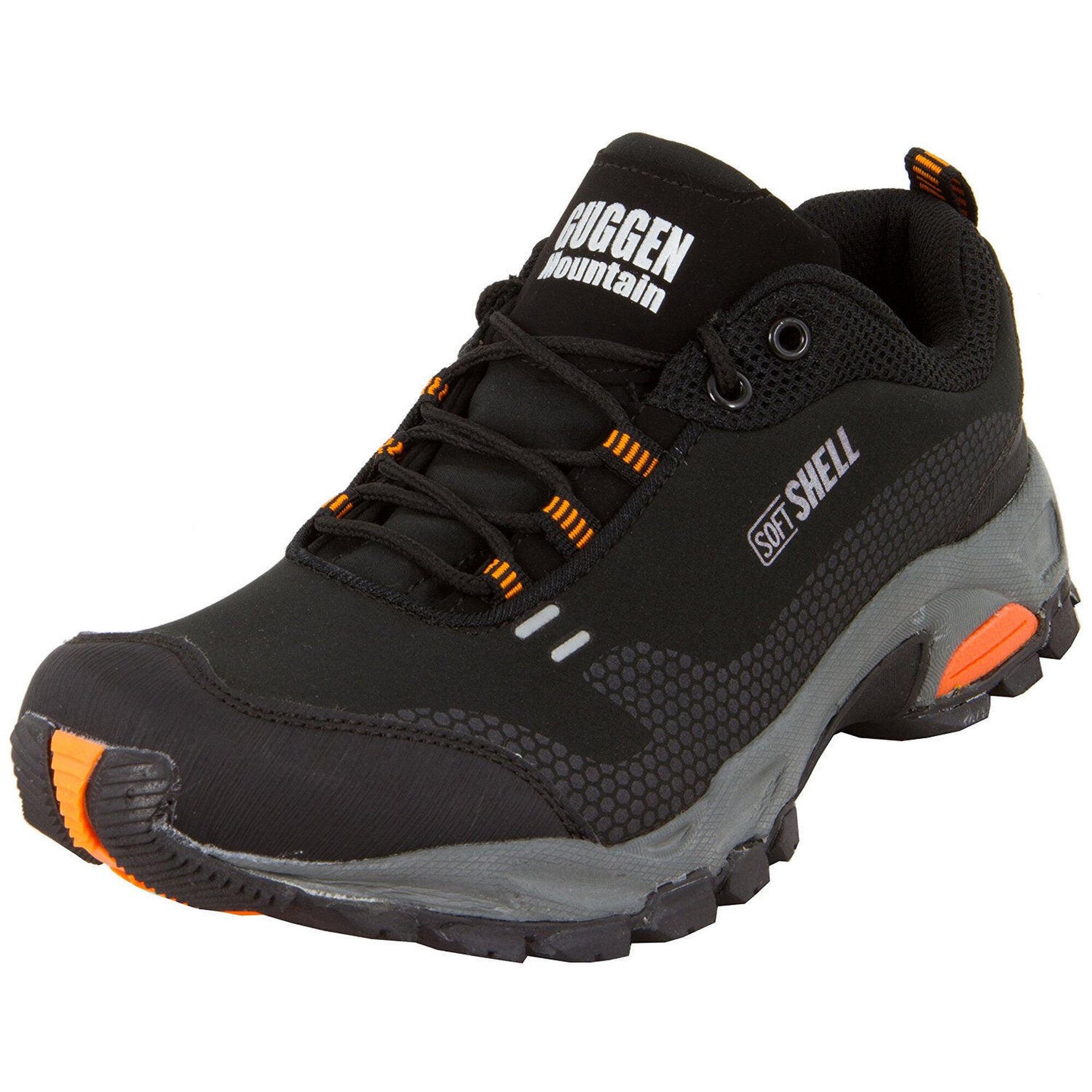 GUGGEN MOUNTAIN, męskie buty trekkingowe buty turystyczne buty do chodzenia na zewnątrz ulepszona wodoodporna wersja T001v2019 z membraną i SOFTSHELL, kolor czarno-pomarańczowy, EU 40