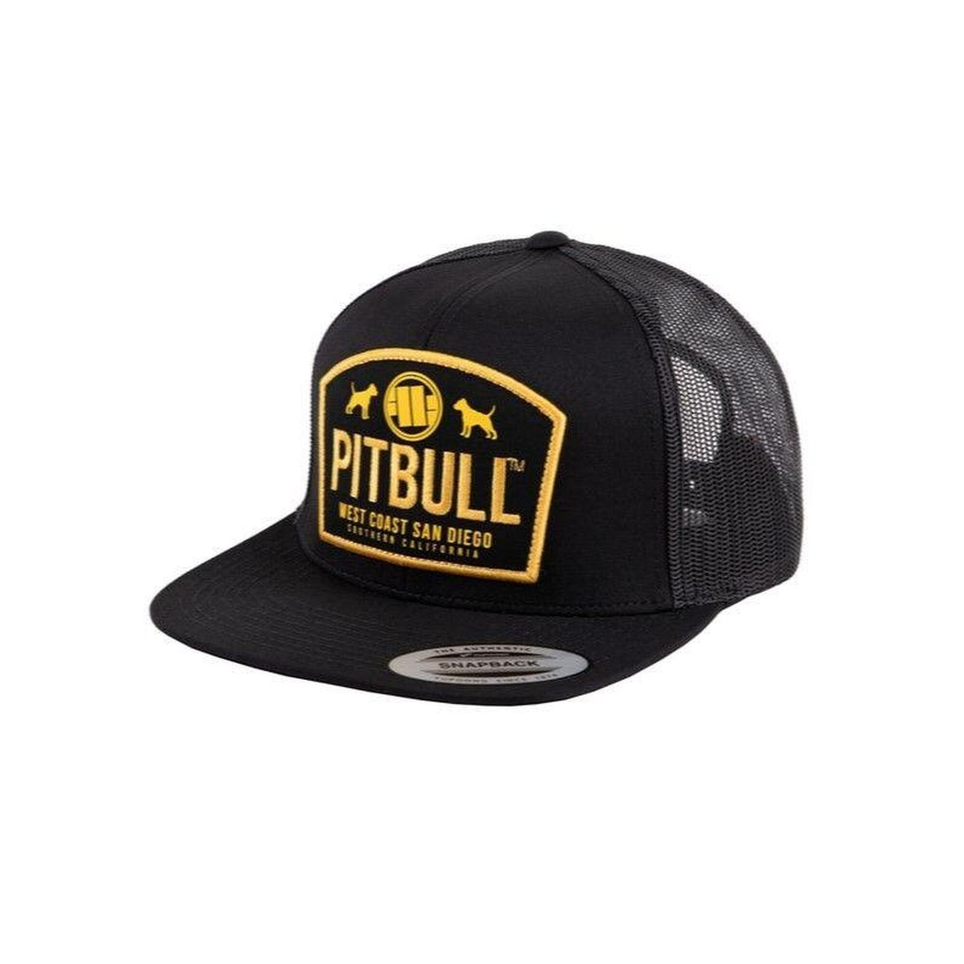 Czapka Pit Bull Snapback Flat Mesh Dogs - Czarna