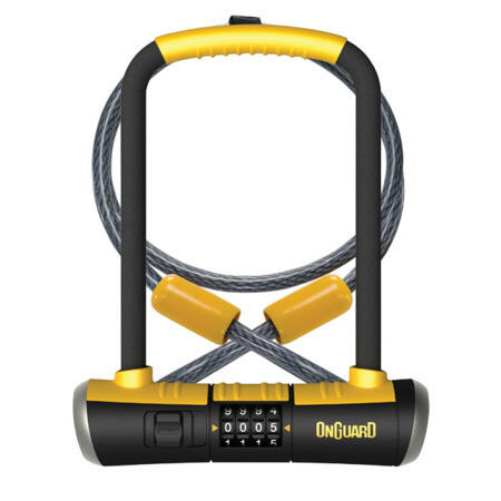 Onguard Zapięcie U-lock Bulldog Combo DT 8012C z linką czarny-żółty / Rozmiar: 120 cm 11 x 23 cm 8012C