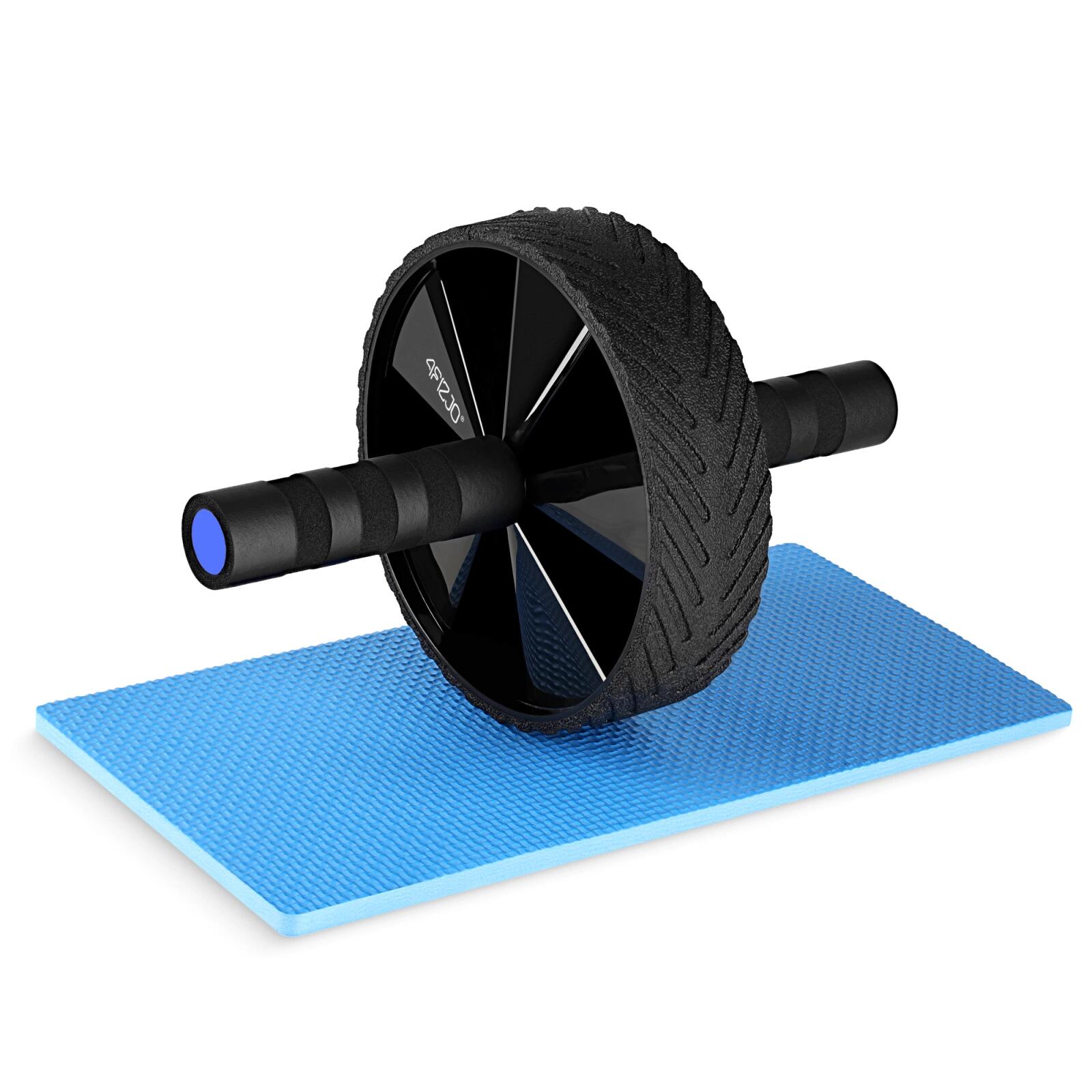 4FIZJO Kółko do ćwiczeń mięśni brzucha Ab Wheel Pro czarno-niebieskie