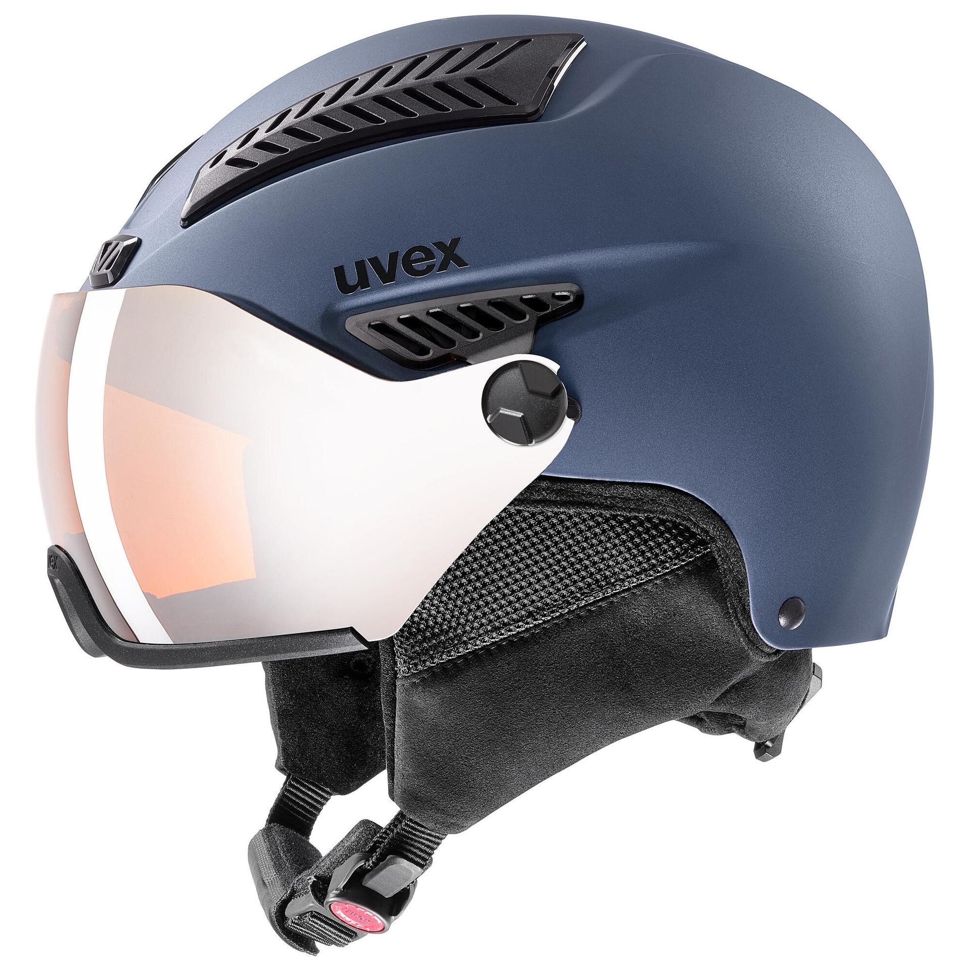 Uvex hlmt 600 Visor Kask, blue mat 53-55cm 2019 Kaski narciarskie S5662364004