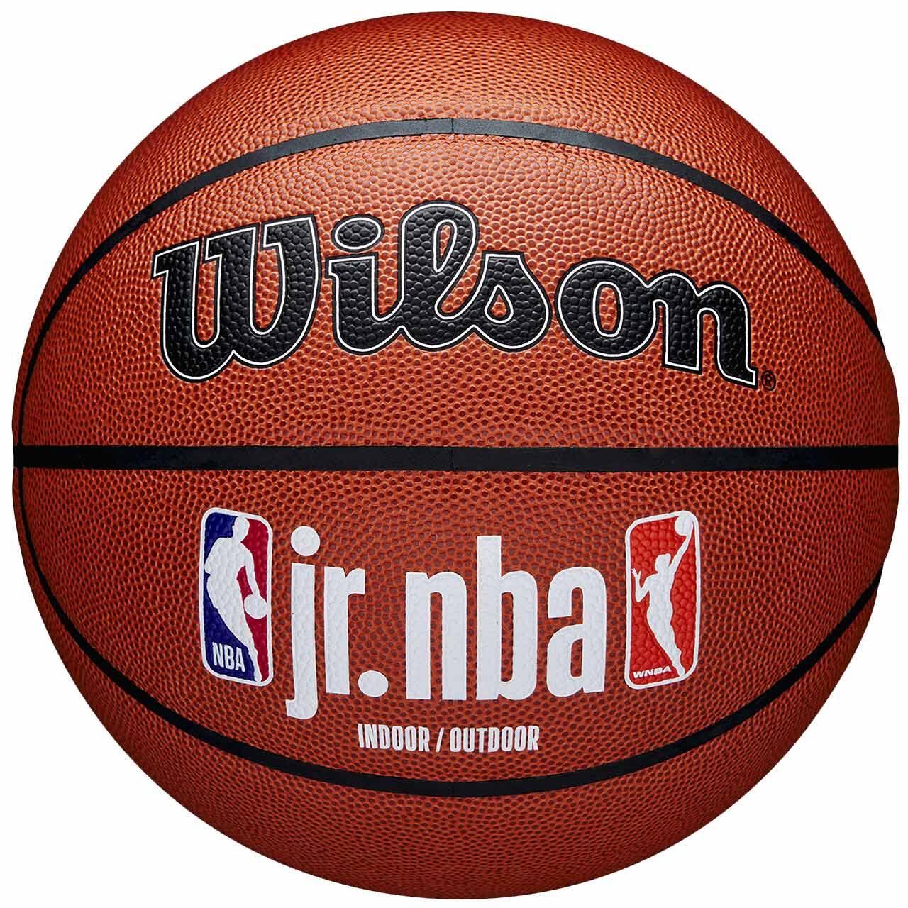 Piłka do koszykówki Wilson JR NBA Logo Indoor Outdoor brązowa rozm. 7 WZ2009801XB7
