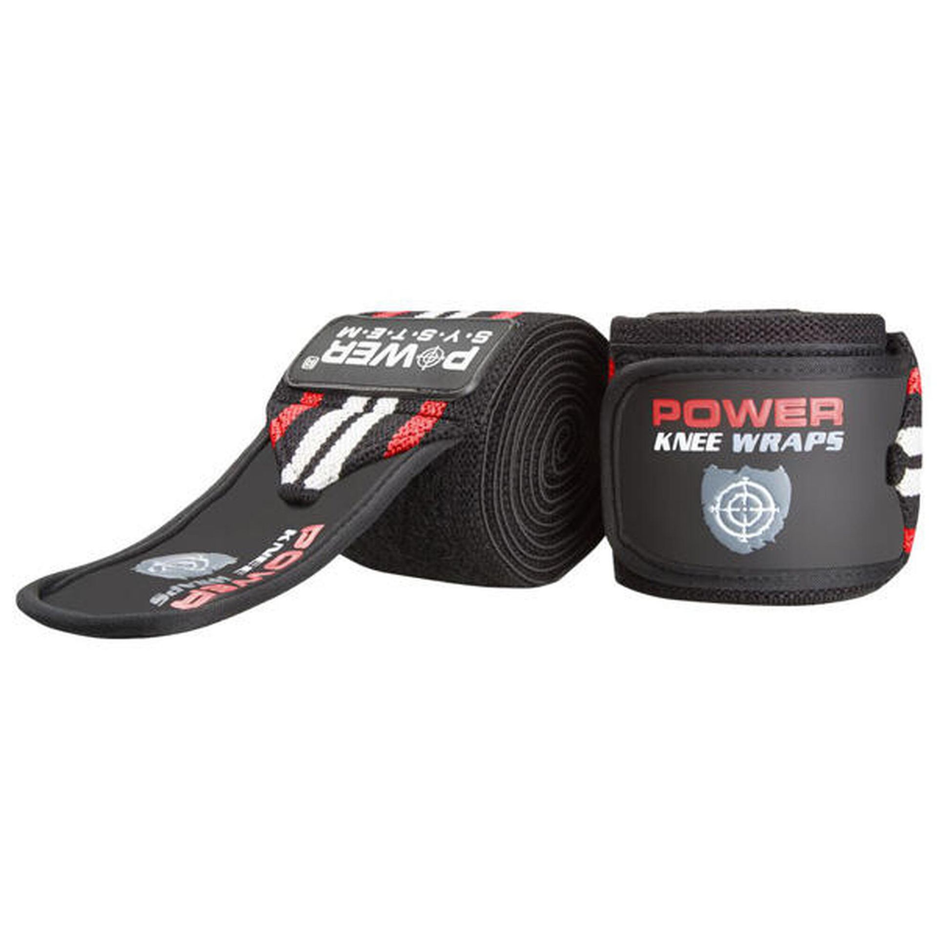 POWER-SYSTEM TAŚMA NA KOLANO KNEE WRAPS-RED PS/3700//RD/